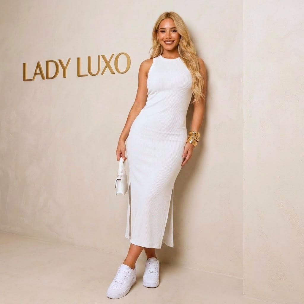 Vestido Midi Longo Regata Anarruga Premium