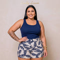 Blusa Regata Alça Fina Ribana Plus Size