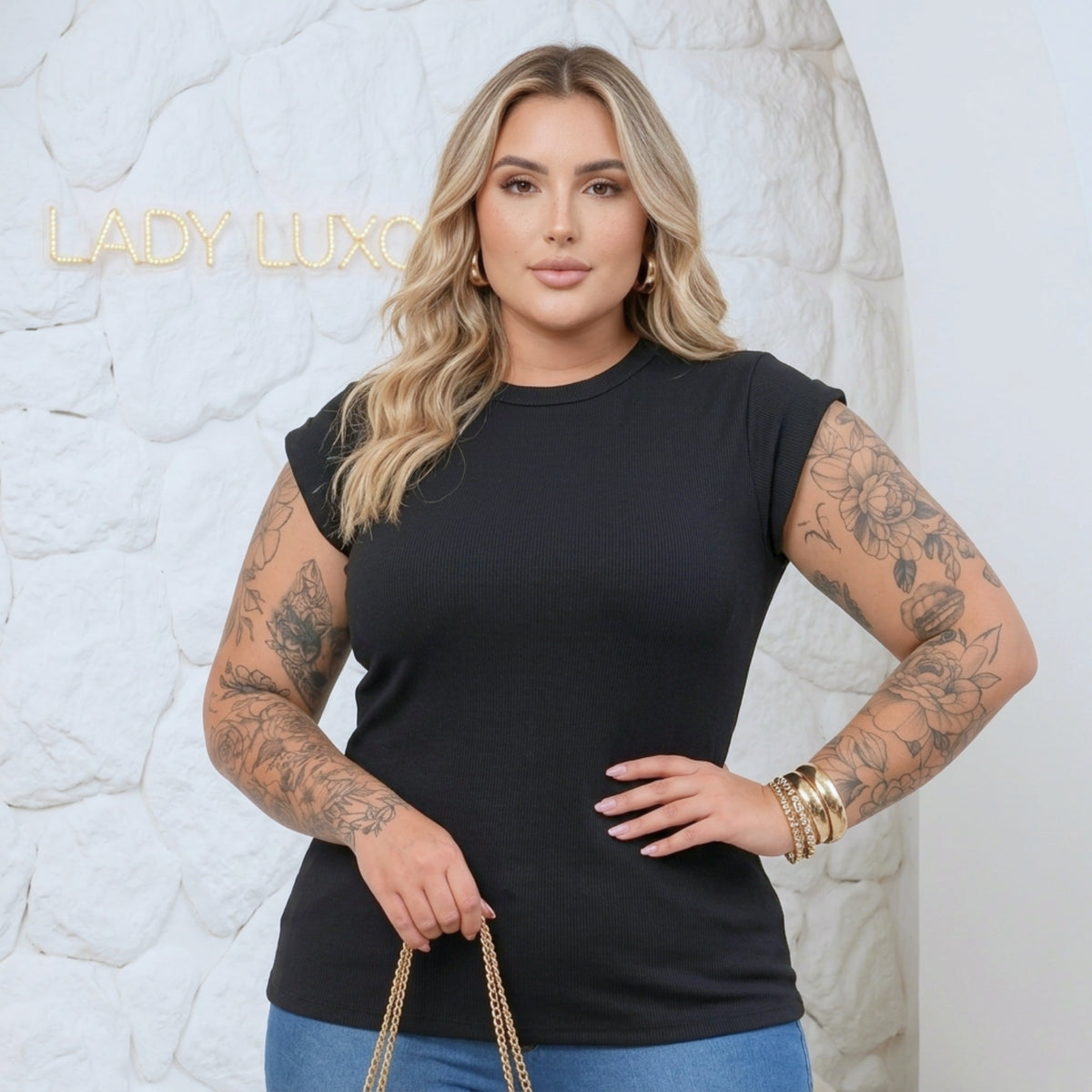 Blusa Muscle Ribana Plus Size