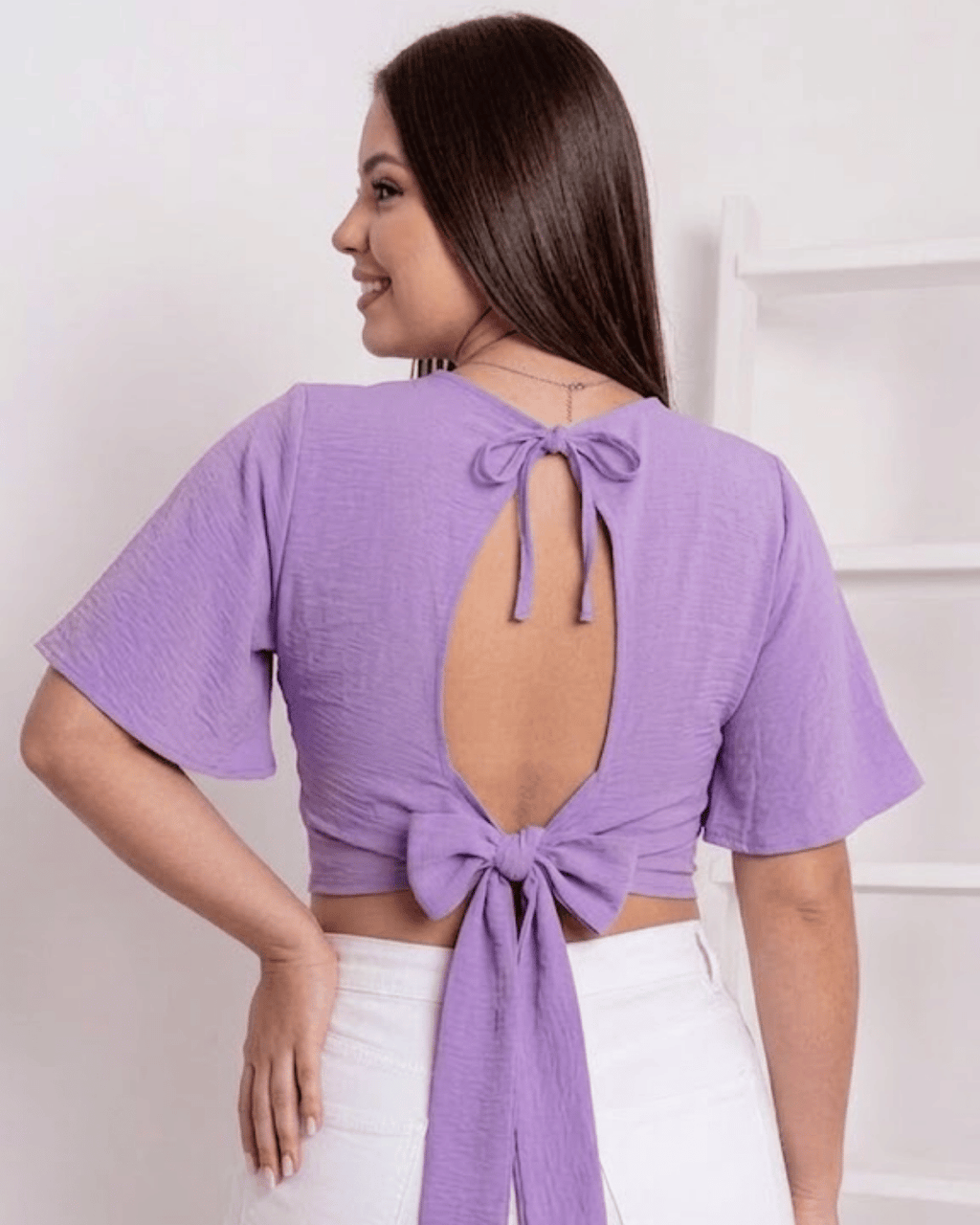 Cropped Amarração  Costas Duna Plus Size