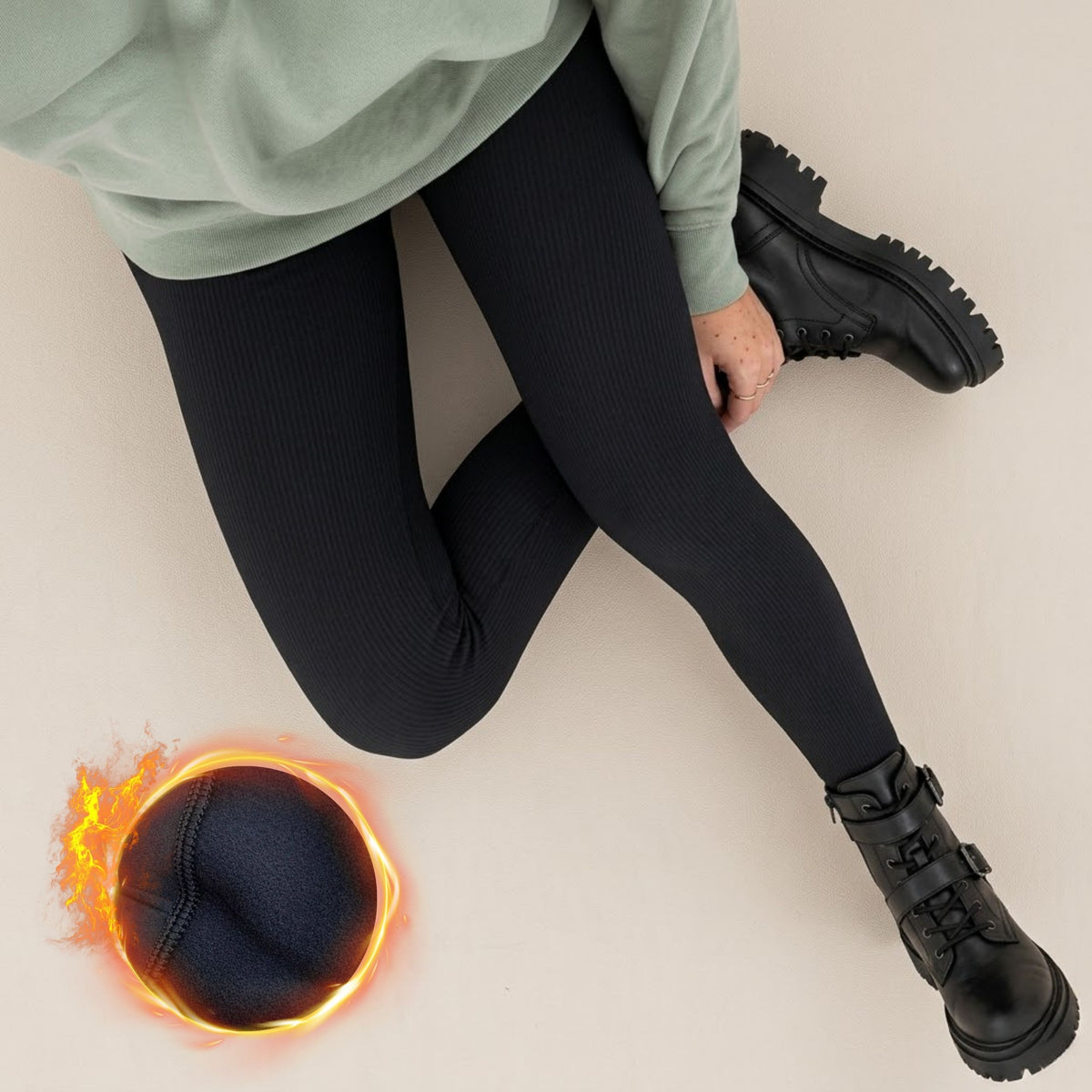 Legging Forrada Flanelada Térmica Quentinha - Preto