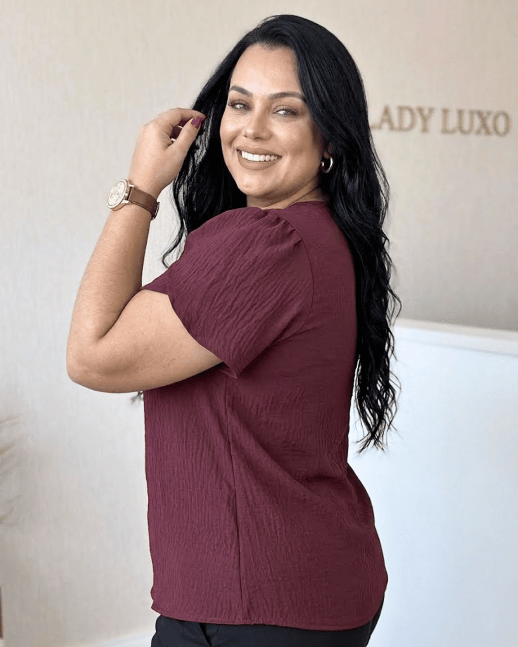 Blusa Manga Princesa Plus Size Duna