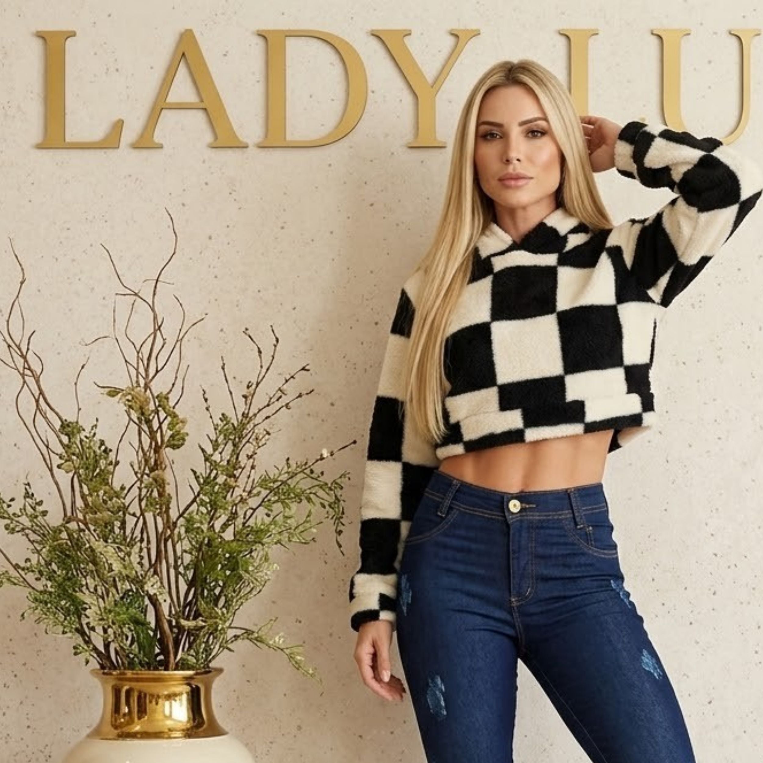 Blusa Agasalho Feminino Manga Longa Peluciada Teddy Estrelas