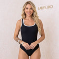 Body Regata Bicolor Preto
