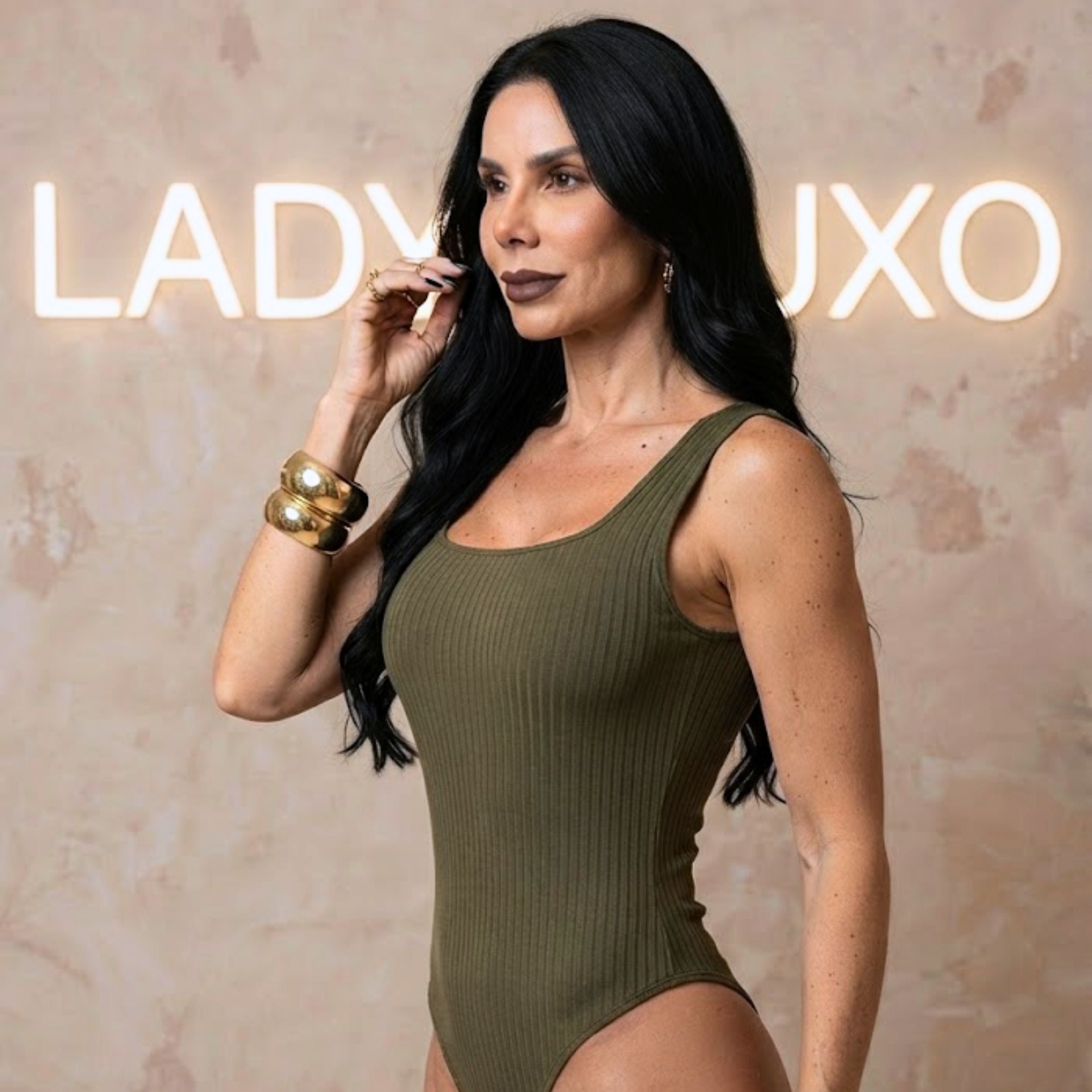 Body Feminino Regata Canelado