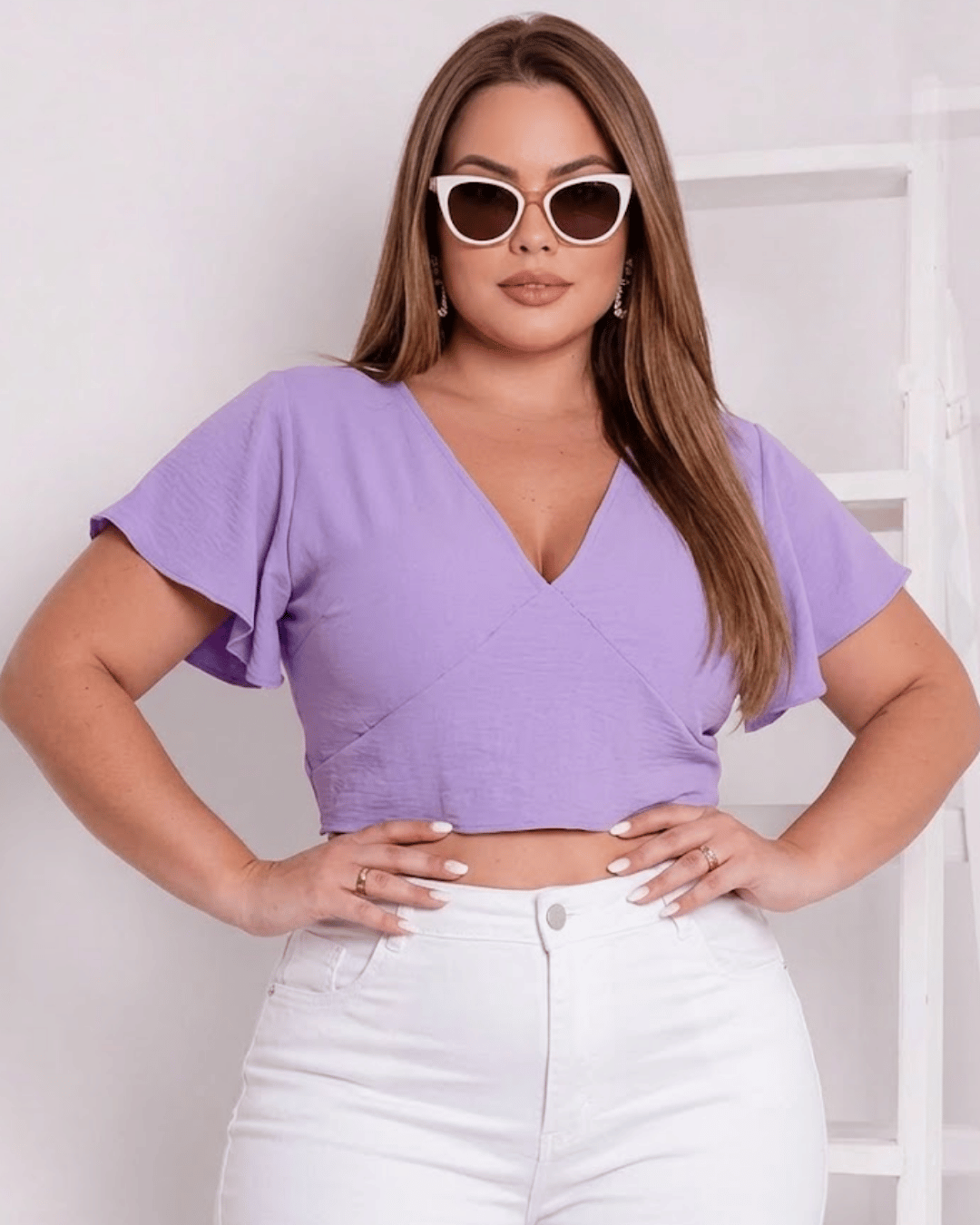 Cropped Amarração  Costas Duna Plus Size