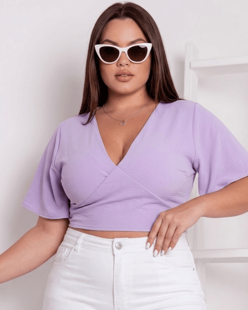 Cropped Amarração  Costas Duna Plus Size