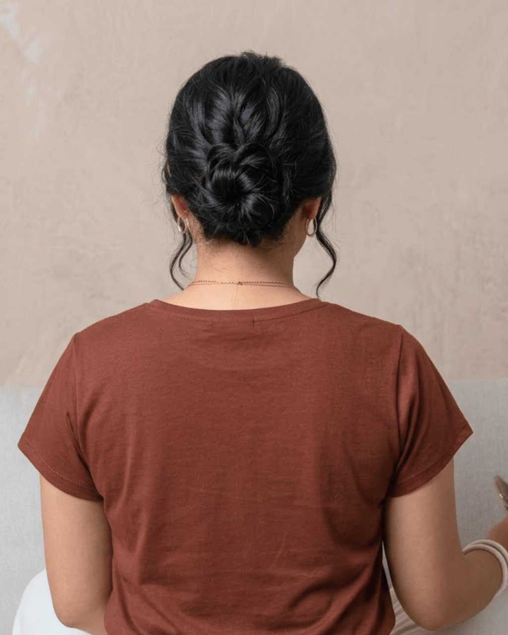 Blusa Crepinho Estampa Organica Costas Malha