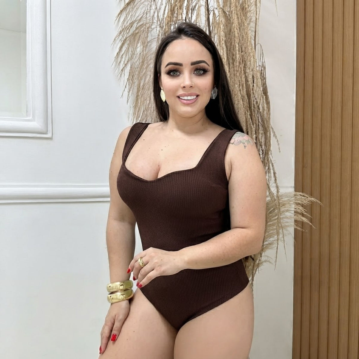 Body Regata Decote Coração Anarruga