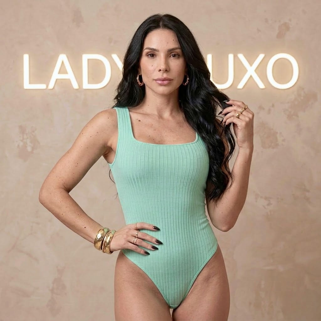 Body Feminino Regata Canelado